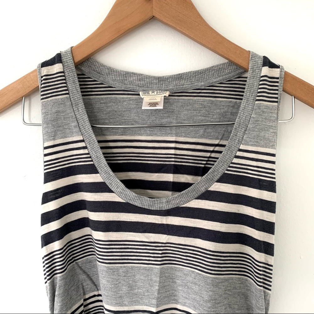 Striped Ruched Dress M - Picture 2 of 5